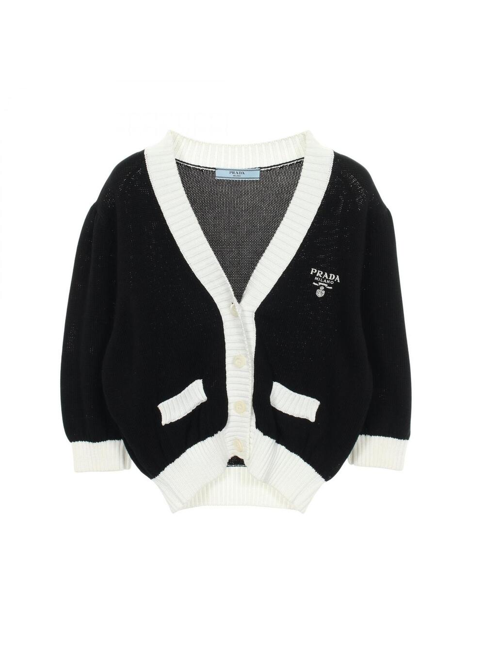 Prada Logo Embroidery Cardigan P25I04S #282180P10B